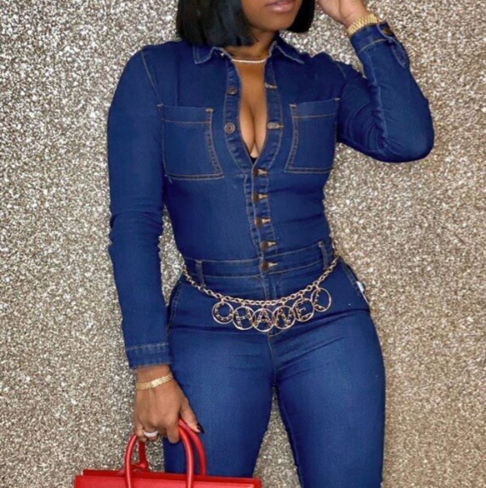 Hot Jean Jumper Bodysuit